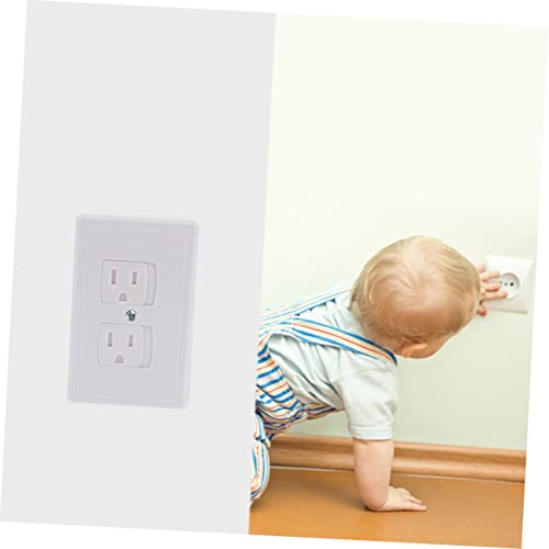 Totority 40 Pcs Socket Protection Cover Outlet Plug Cover Childproof Outlet Covers Wall Outlet Cover Gate Child Proof Outlet Cover Wall Outlets Power Supply Baby Safety Cover Abs White