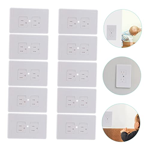 Totority 40 Pcs Socket Protection Cover Outlet Plug Cover Childproof Outlet Covers Wall Outlet Cover Gate Child Proof Outlet Cover Wall Outlets Power Supply Baby Safety Cover Abs White