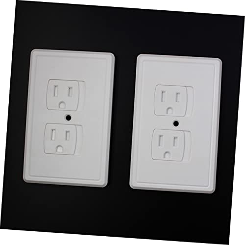 Vaguelly 30 Pcs Anti-Electric Shock Socket Cover Safety Outlet Covers Light Faceplate Power Outlet Cover Receptacle Outlet Cover Electric Outlets USB Wall Outlet Baby Anti-Shock White Plug