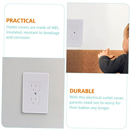 Totority 40 Pcs Socket Protection Cover Outlet Plug Cover Childproof Outlet Covers Wall Outlet Cover Gate Child Proof Outlet Cover Wall Outlets Power Supply Baby Safety Cover Abs White