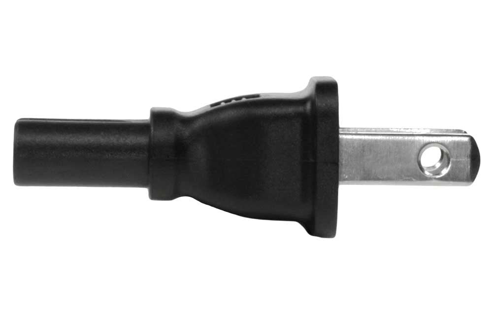 SF Cable, 2 Prong Power Plug Adapter,USA IEC 60320-C7 Receptacle to NEMA 1-15P