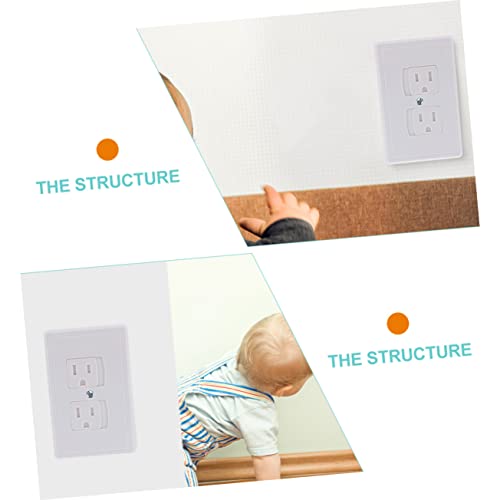 Totority 40 Pcs Socket Protection Cover Outlet Plug Cover Childproof Outlet Covers Wall Outlet Cover Gate Child Proof Outlet Cover Wall Outlets Power Supply Baby Safety Cover Abs White