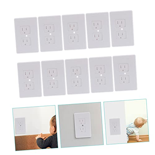 Totority 40 Pcs Socket Protection Cover Outlet Plug Cover Childproof Outlet Covers Wall Outlet Cover Gate Child Proof Outlet Cover Wall Outlets Power Supply Baby Safety Cover Abs White