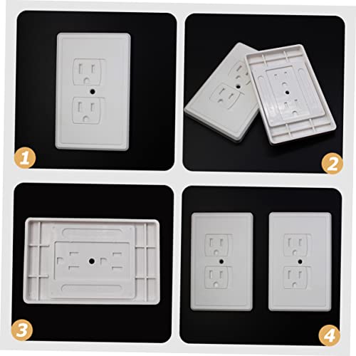 Vaguelly 30 Pcs Anti-Electric Shock Socket Cover Safety Outlet Covers Light Faceplate Power Outlet Cover Receptacle Outlet Cover Electric Outlets USB Wall Outlet Baby Anti-Shock White Plug