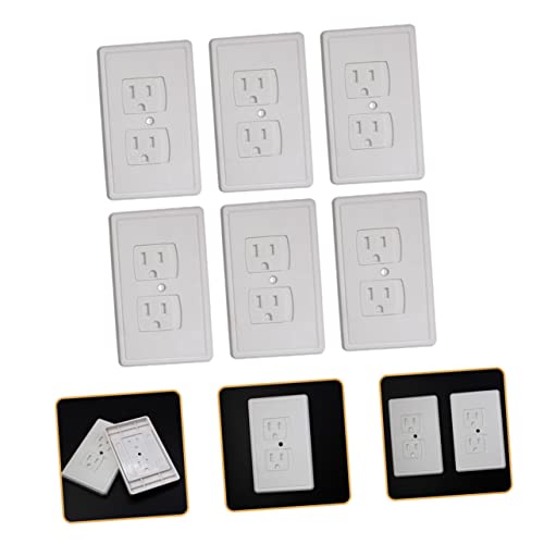 Vaguelly 30 Pcs Anti-Electric Shock Socket Cover Safety Outlet Covers Light Faceplate Power Outlet Cover Receptacle Outlet Cover Electric Outlets USB Wall Outlet Baby Anti-Shock White Plug
