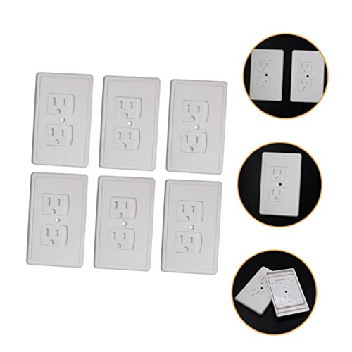 Vaguelly 30 Pcs Anti-Electric Shock Socket Cover Safety Outlet Covers Light Faceplate Power Outlet Cover Receptacle Outlet Cover Electric Outlets USB Wall Outlet Baby Anti-Shock White Plug