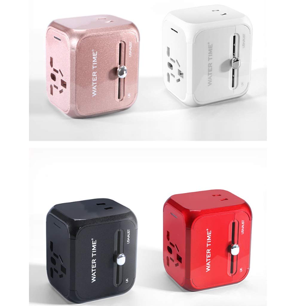 WDPP International Plug Converter Portable Travel International Charging Conversion Socket，Worldwide Universal Adapter，Universal Socket Converter Safe and Portable (Color : Gold)