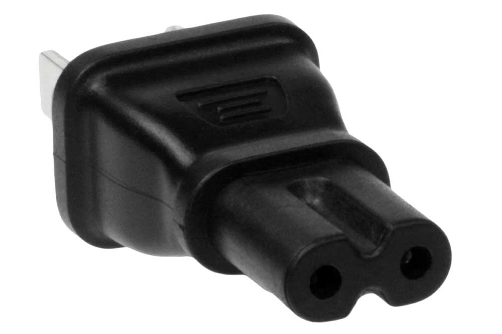 SF Cable, 2 Prong Power Plug Adapter,USA IEC 60320-C7 Receptacle to NEMA 1-15P
