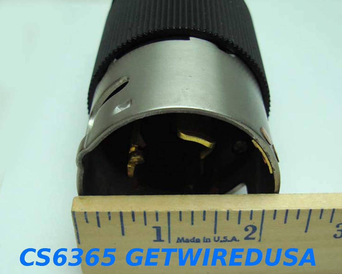 TT-SS2-50P CS6365P 3-Pin Male 110/125V Twist Lock Plug To 14-50R Female 110/125V Receptacle Outlet Adapter, RV Camper Travel Trailer Motor Home Electrical Power Cord Convert FX125V969