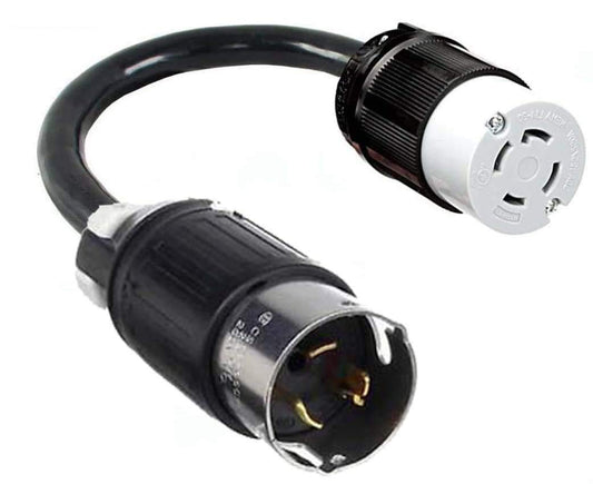 CS8265 Industrial Grade 3-Pin Male Plug To L14-30R 4-Prong Female Socket Receptacle Outlet Electric Power Cord Cable Twist Lock Adapter/Converter NEMA FX794 220/250V input 220/250V Output