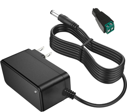 DC 5Volt 2A Power Supply 10W 100V-240V AC to DC 5V Power Adapter 2A 1.5A 1A 0.5A Replacement dc 5v Power Cord 5.5mm x 2.5mm Plug for Security Camera Baby Monitor TV Box