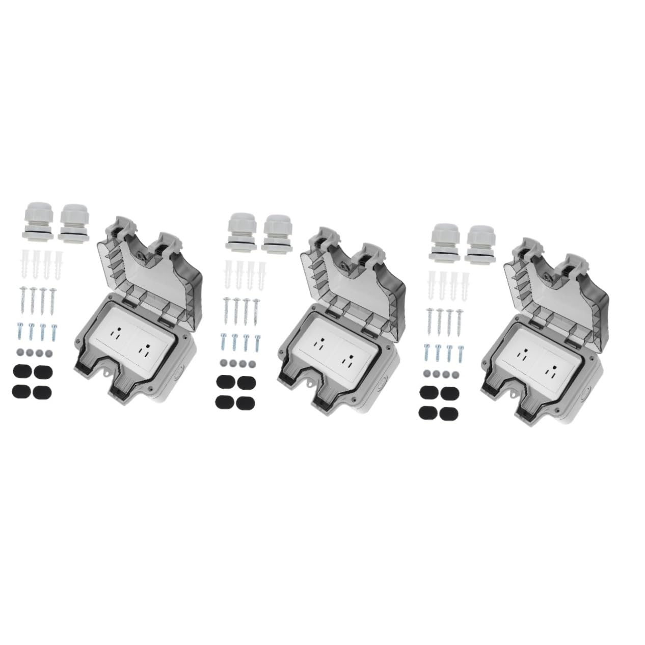 UKCOCO 3 Sets Waterproof Socket Outlet Covers Baby Proofing Electrical Outlet Covers Outdoor Power Strip Weatherproof Socket Protector Baby Outlet Covers Abs Child Plug Cover
