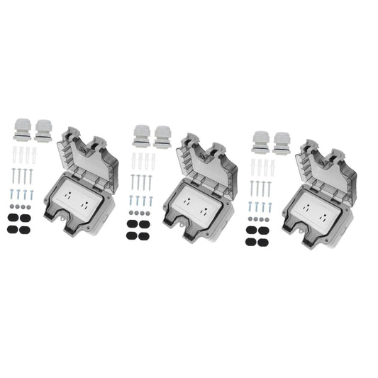UKCOCO 3 Sets Waterproof Socket Outlet Covers Baby Proofing Electrical Outlet Covers Outdoor Power Strip Weatherproof Socket Protector Baby Outlet Covers Abs Child Plug Cover