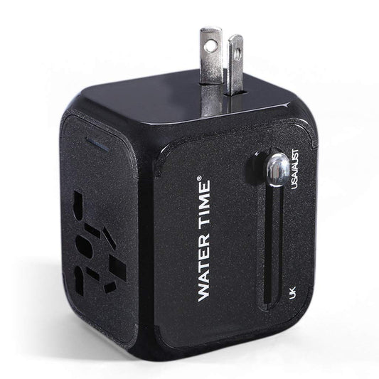 Worldwide Travel Adapter Portable Travel International Charging Conversion Socket，Worldwide Universal Adapter，Universal Socket Converter Multi-Port Power Plug (Color : Black)
