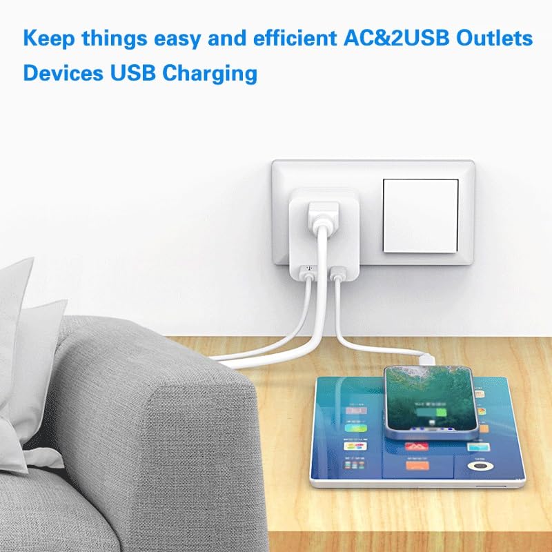 LXFDP Converter Plug with USB Type-C Smart Charger Headboard Charging Plug