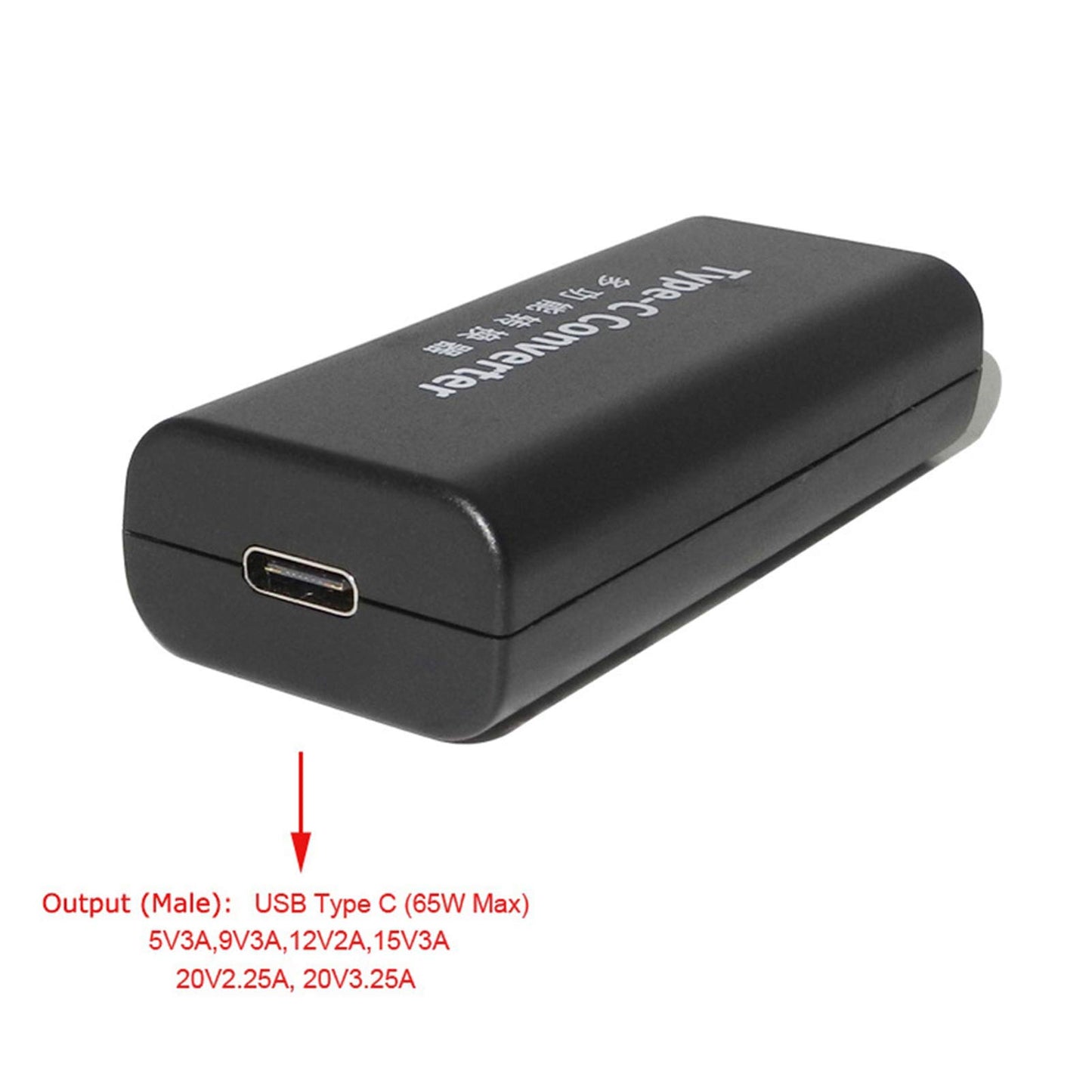 Wendry Slim Power Adapter, 65W DC Female to Type-C USB C Laptop Power Adapter Converter,Plug and Play(7.9 x 5.5mm)