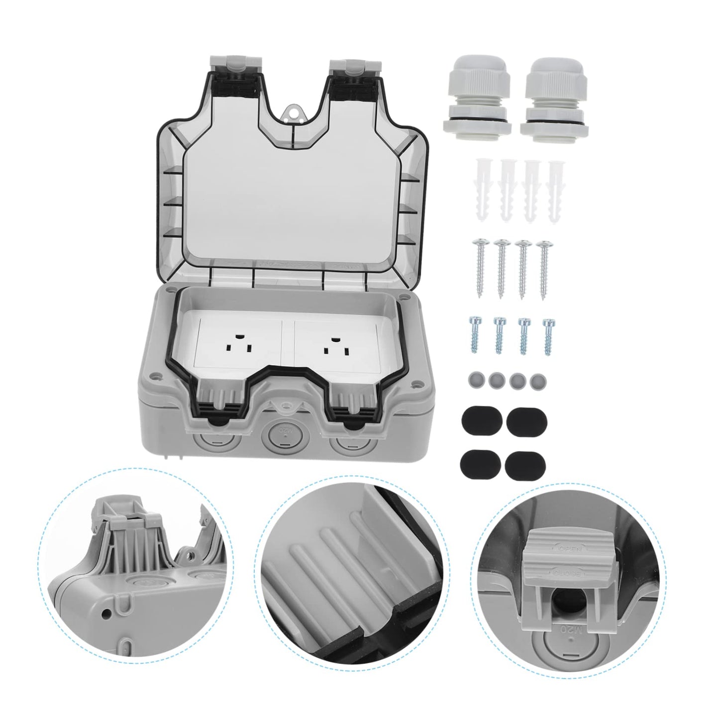 UKCOCO 3 Sets Waterproof Socket Outlet Covers Baby Proofing Electrical Outlet Covers Outdoor Power Strip Weatherproof Socket Protector Baby Outlet Covers Abs Child Plug Cover