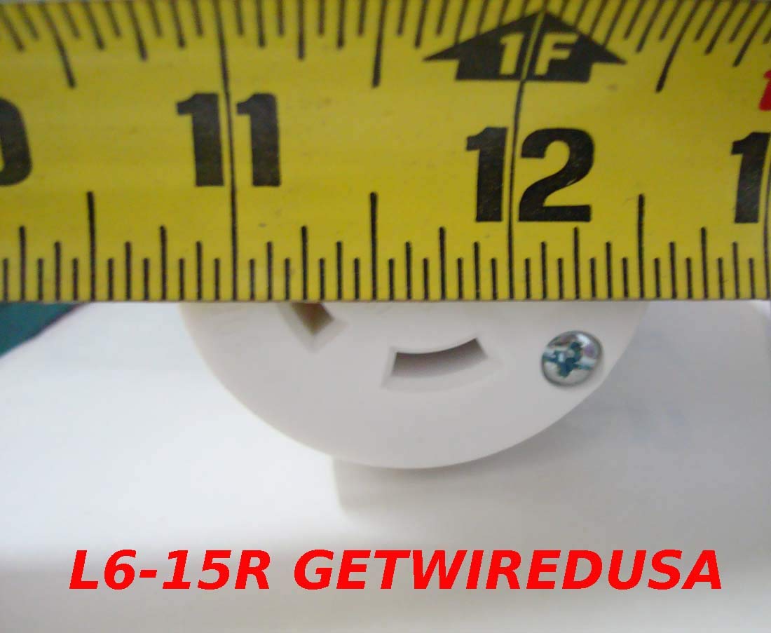 CS8265 Industrial Grade Twist Lock 3-Pin Male Plug To L6-30R Twist Lock 3-Prong Female Cable Socket Receptacle Converter, Electric Cord Outlet Adapter, NEMA 220/250V input 220/250V Output FX947