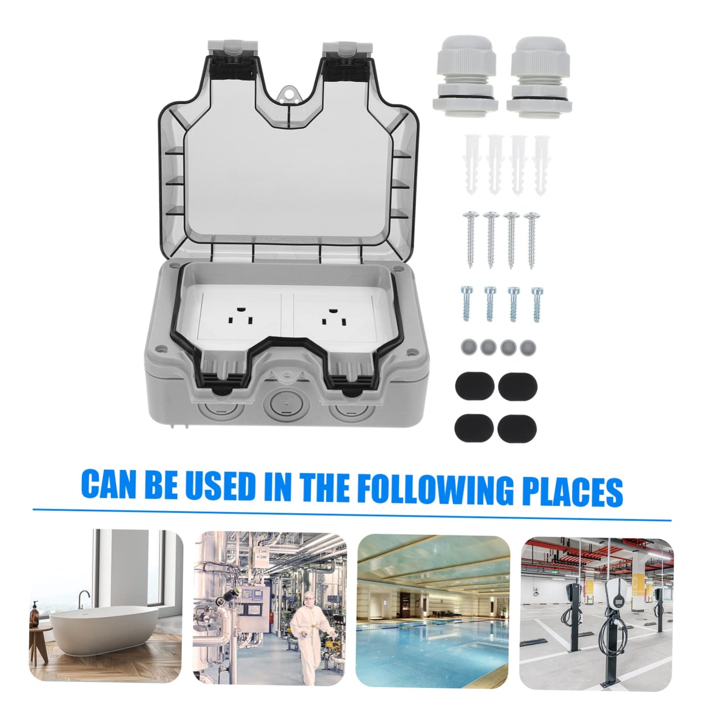 UKCOCO 3 Sets Waterproof Socket Outlet Covers Baby Proofing Electrical Outlet Covers Outdoor Power Strip Weatherproof Socket Protector Baby Outlet Covers Abs Child Plug Cover